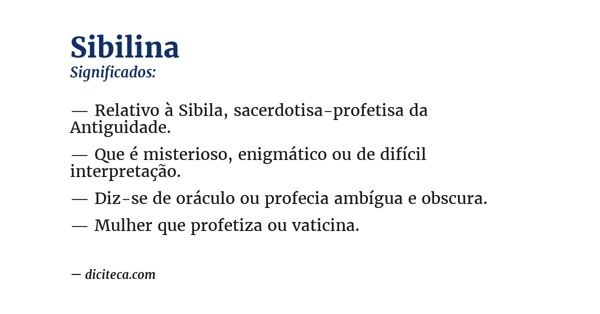 Significado de sibilina