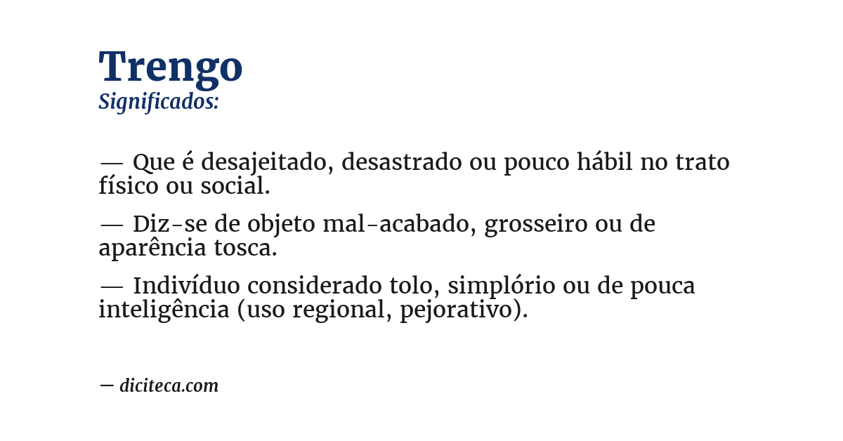 Significado de trengo