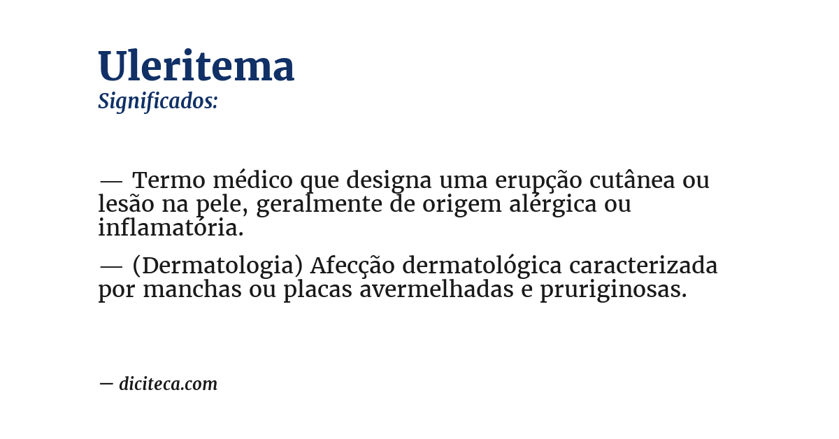 Significado de uleritema