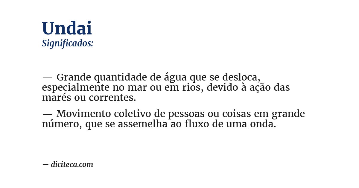 Significado de undai