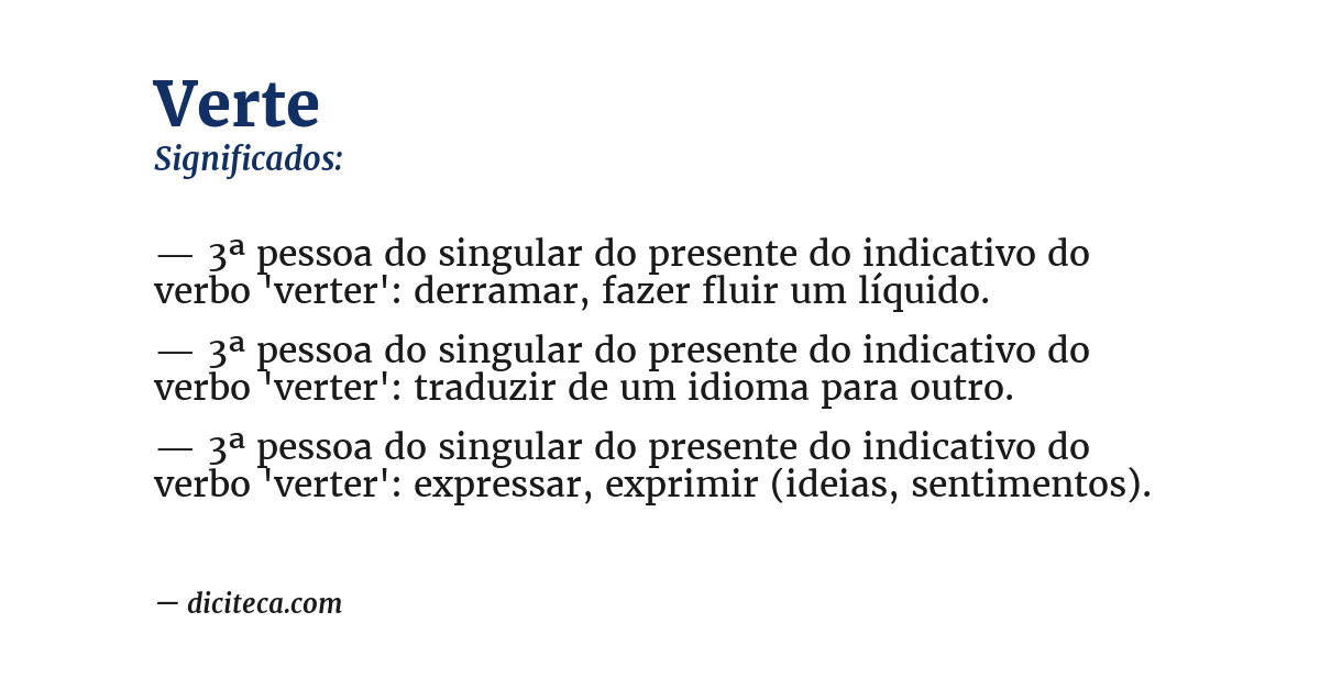 Significado de verte