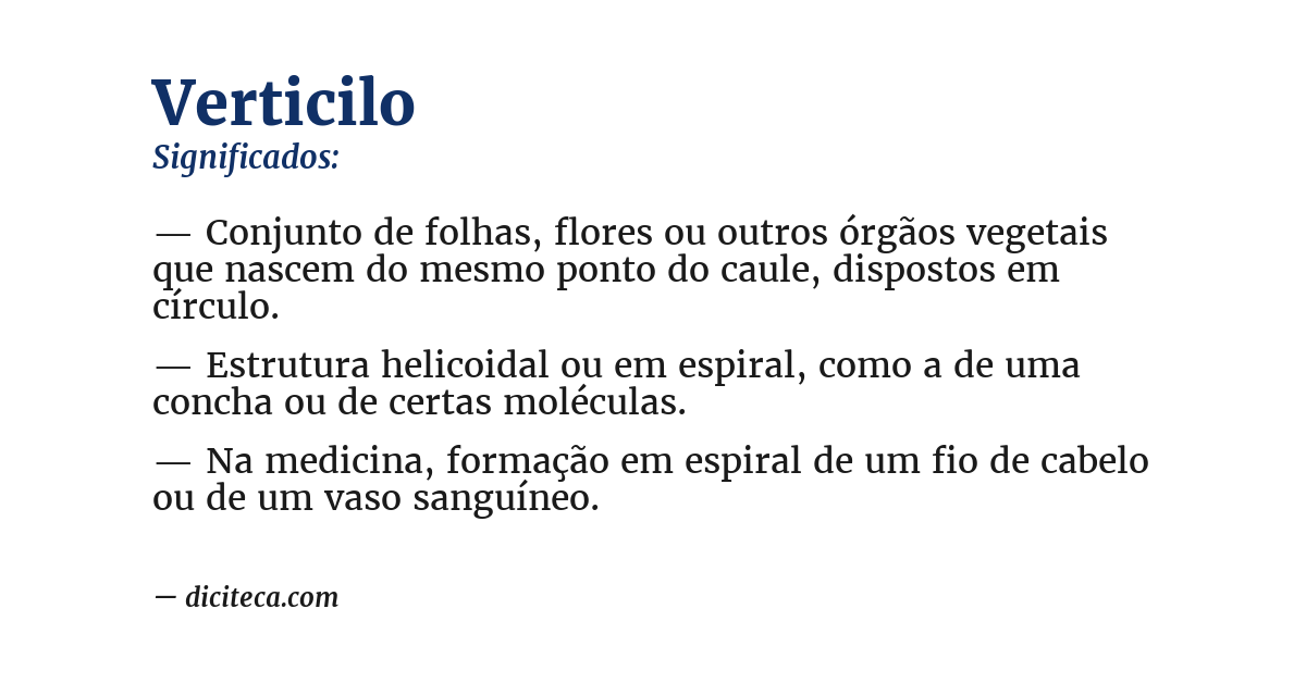 Significado de verticilo