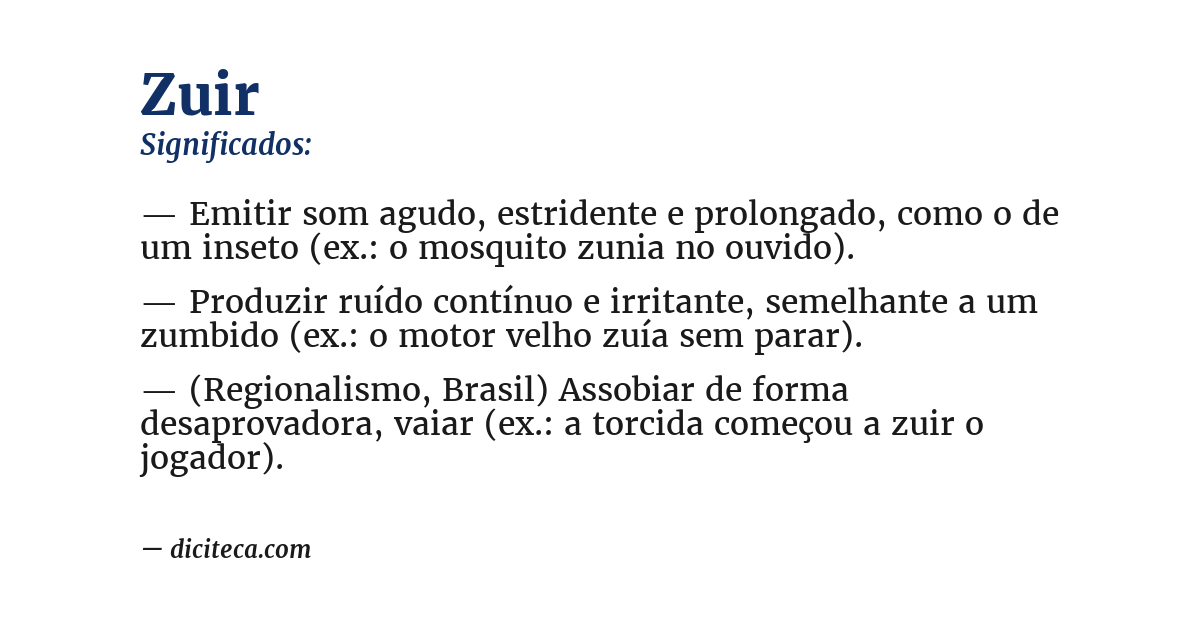 Significado de zuir