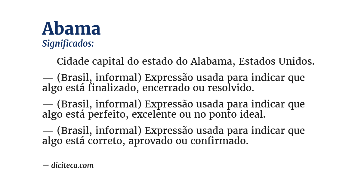 Significado de abama