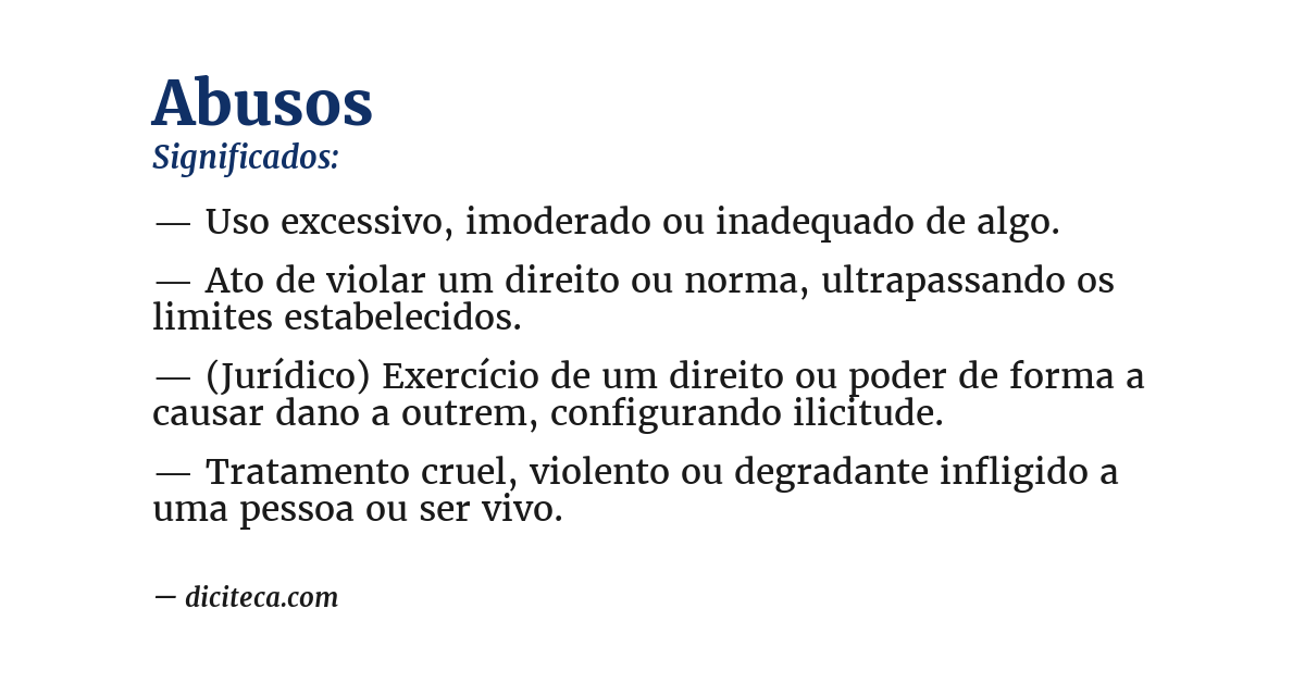 Significado de abusos