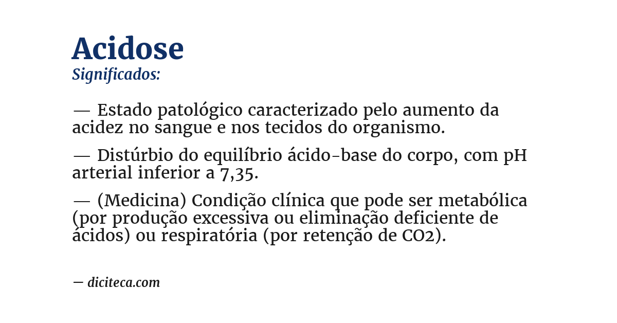 Significado de acidose