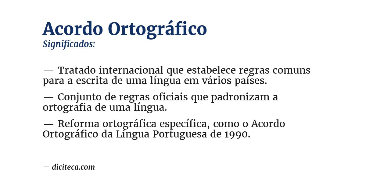 Significado de acordo ortográfico