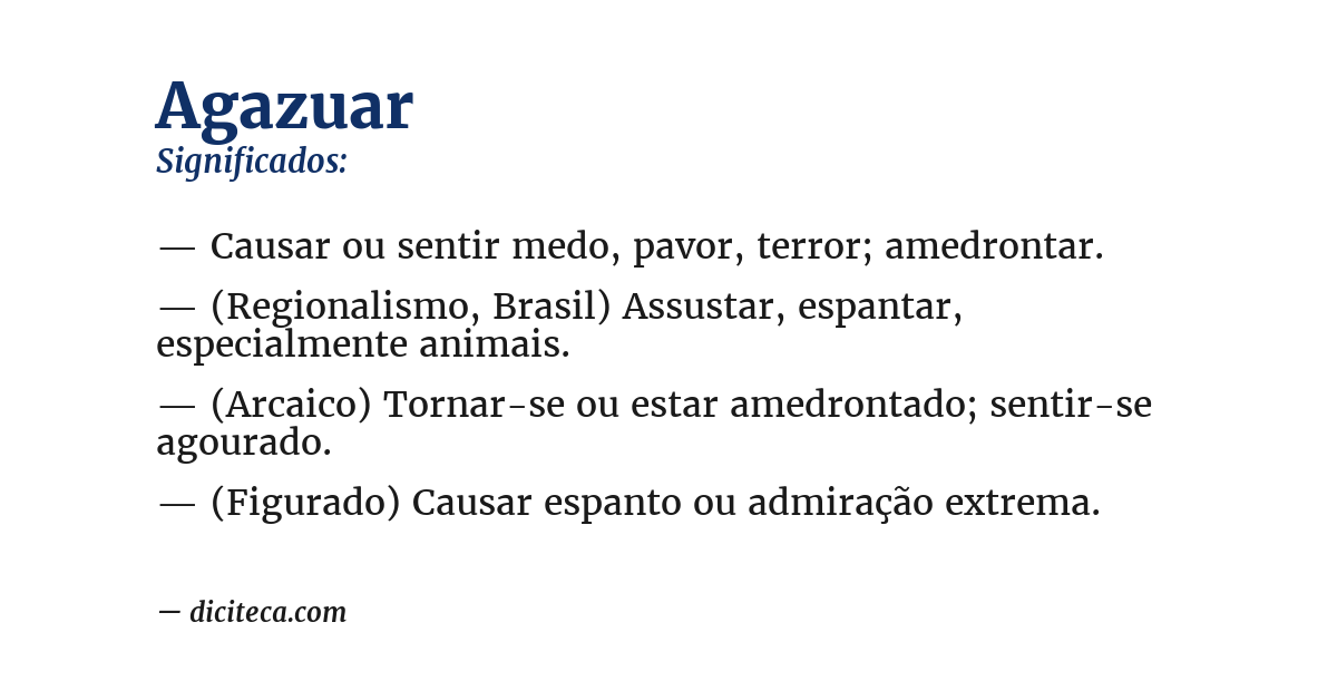 Significado de agazuar