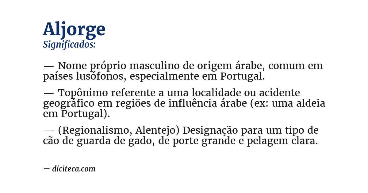 Significado de aljorge