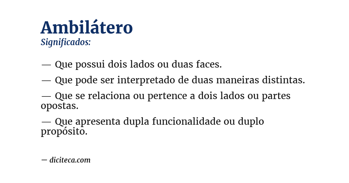 Significado de ambilátero