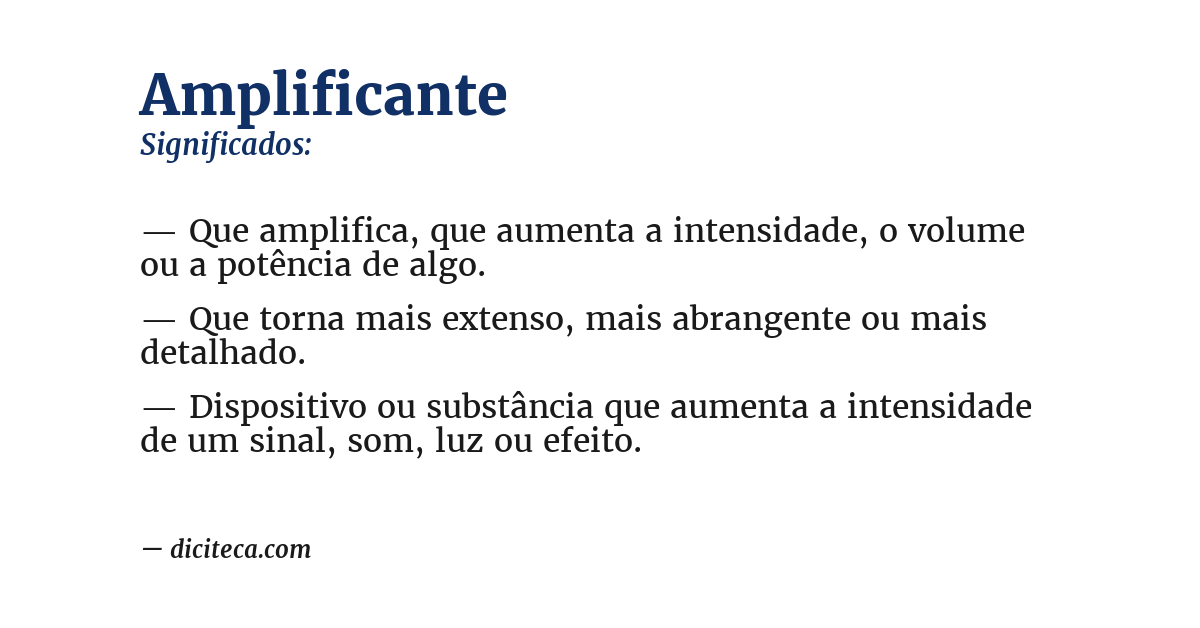 Significado de amplificante