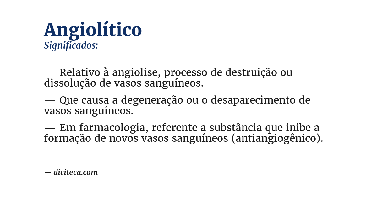 Significado de angiolítico