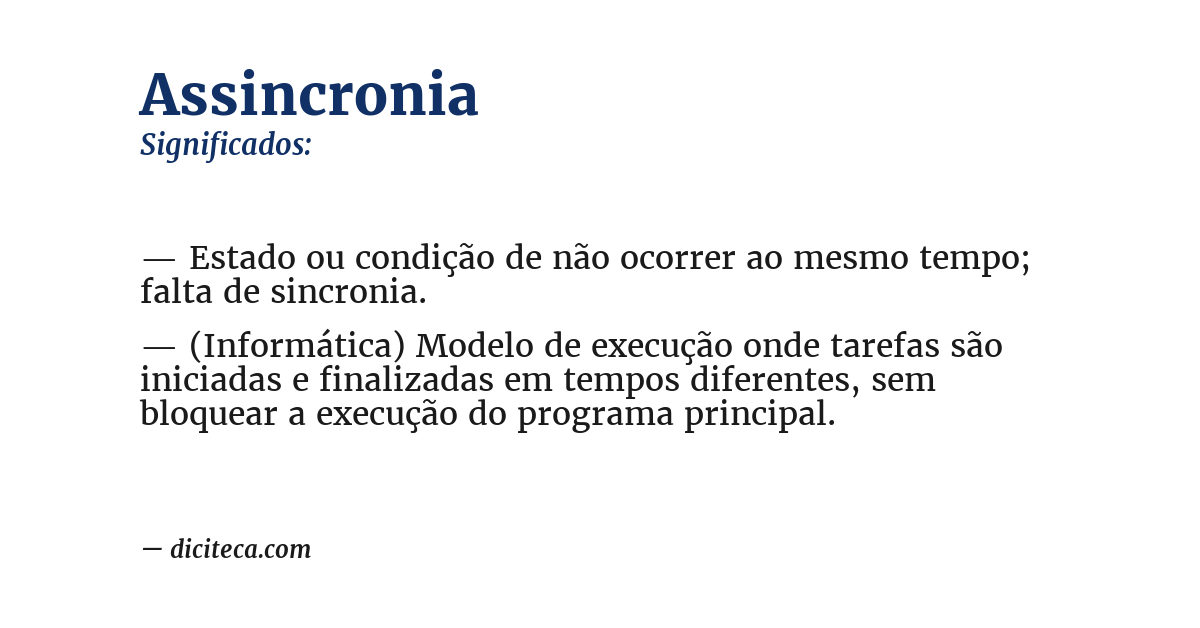 Significado de assincronia