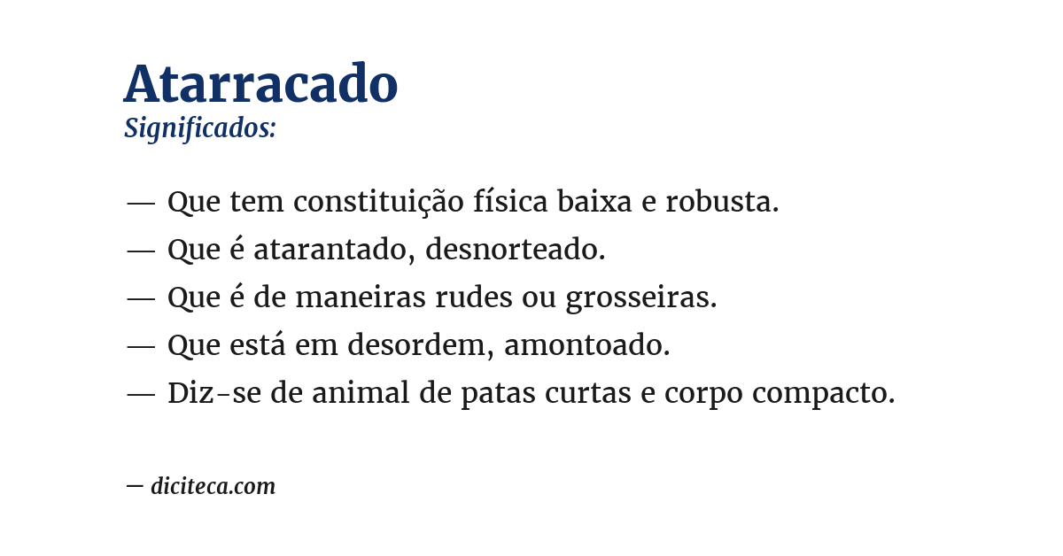 Significado de atarracado