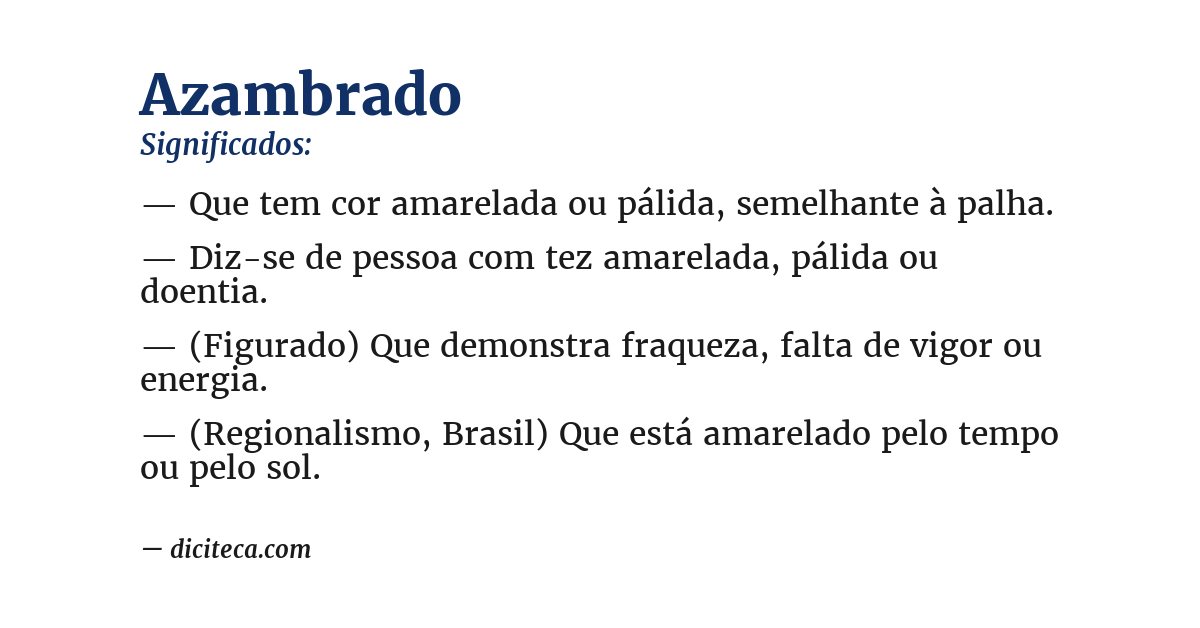 Significado de azambrado
