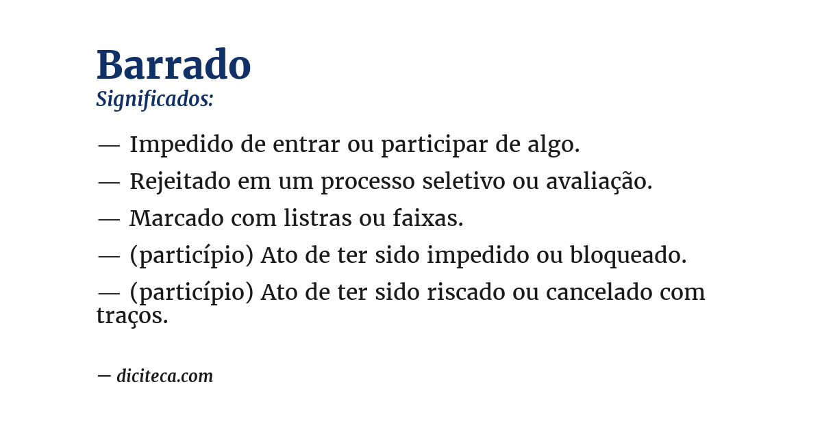 Significado de barrado