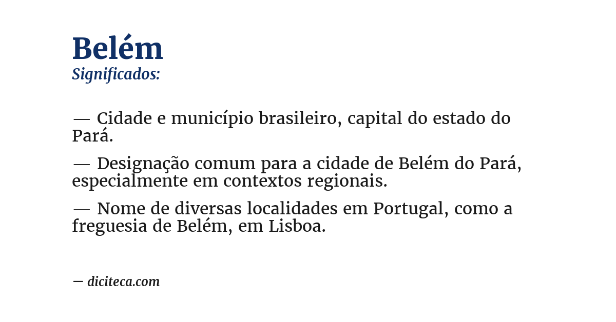 Significado de belém