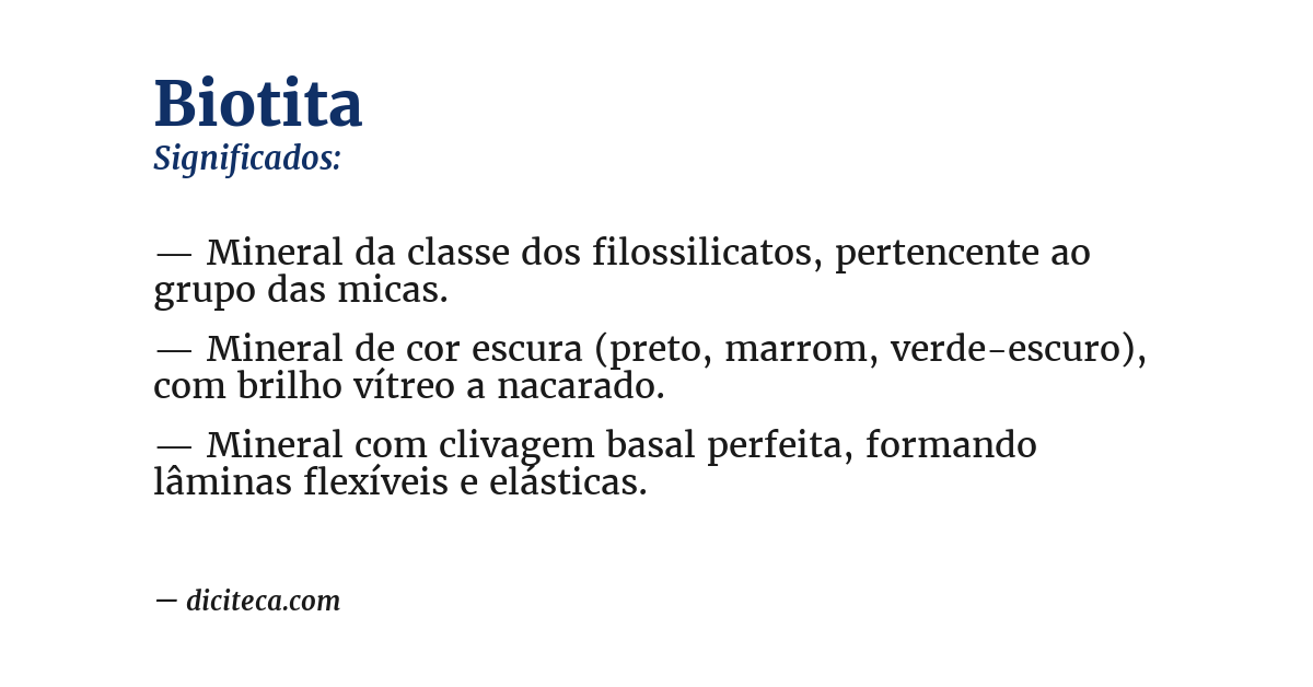 Significado de biotita