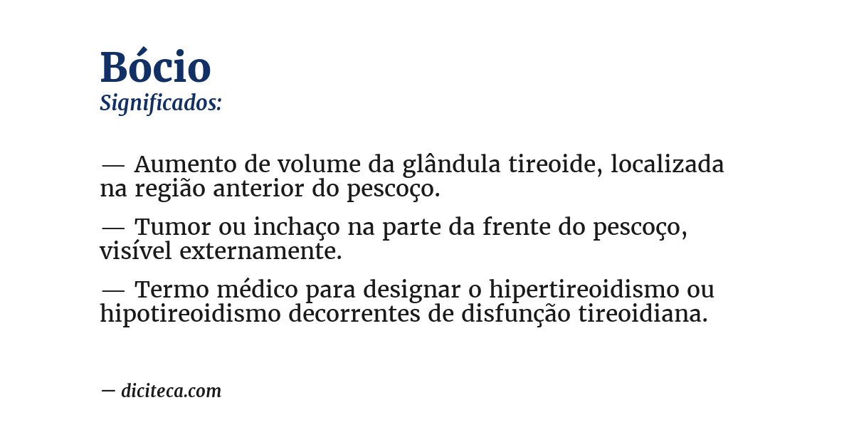 Significado de bócio