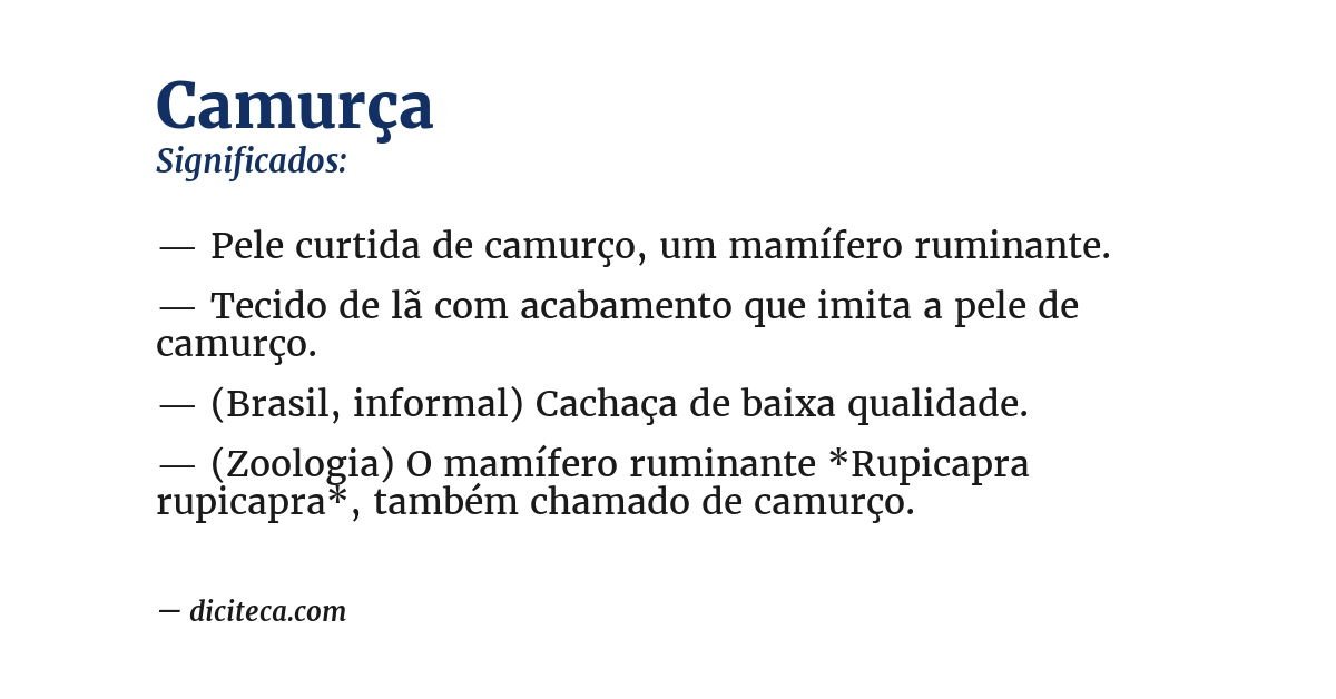 Significado de camurça