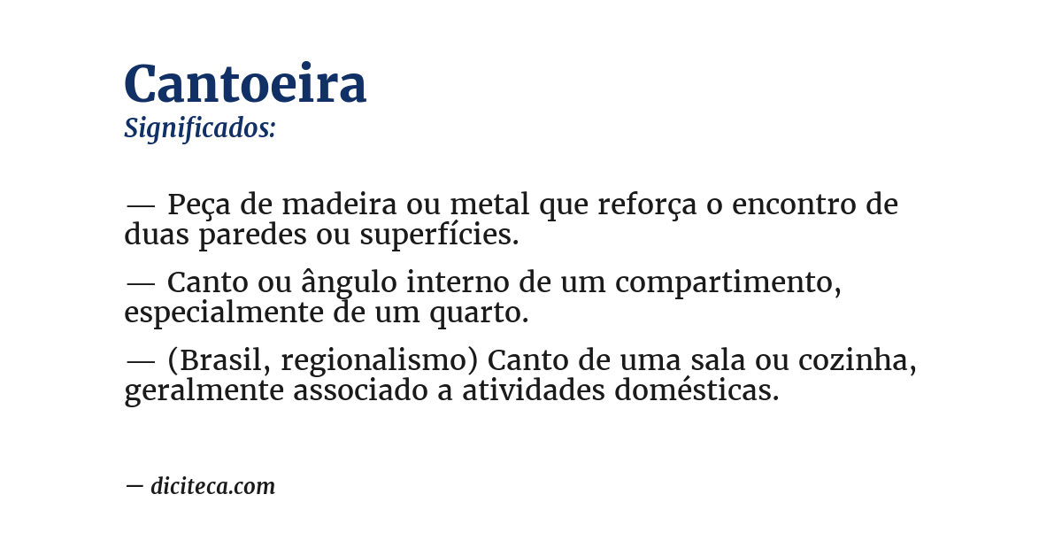 Significado de cantoeira
