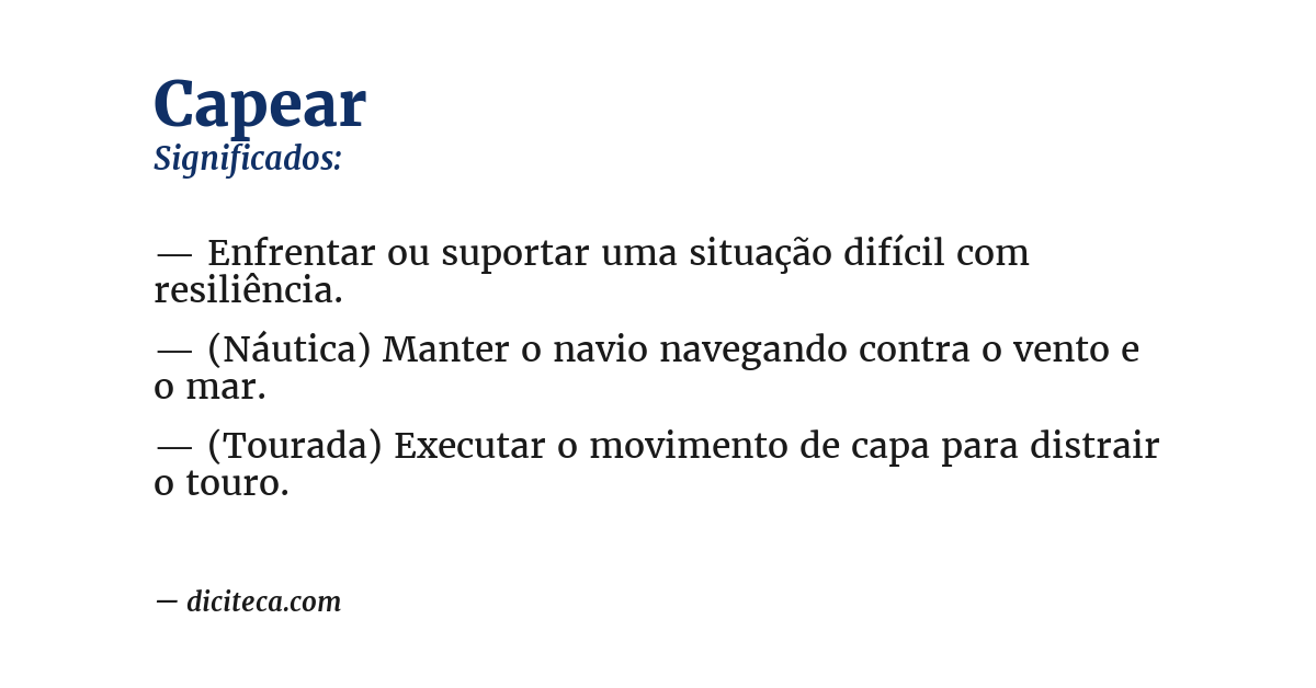 Significado de capear