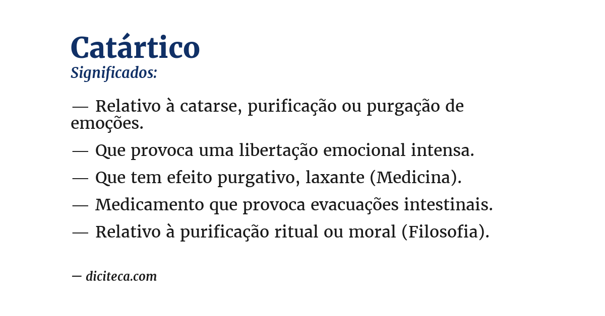 Significado de catártico