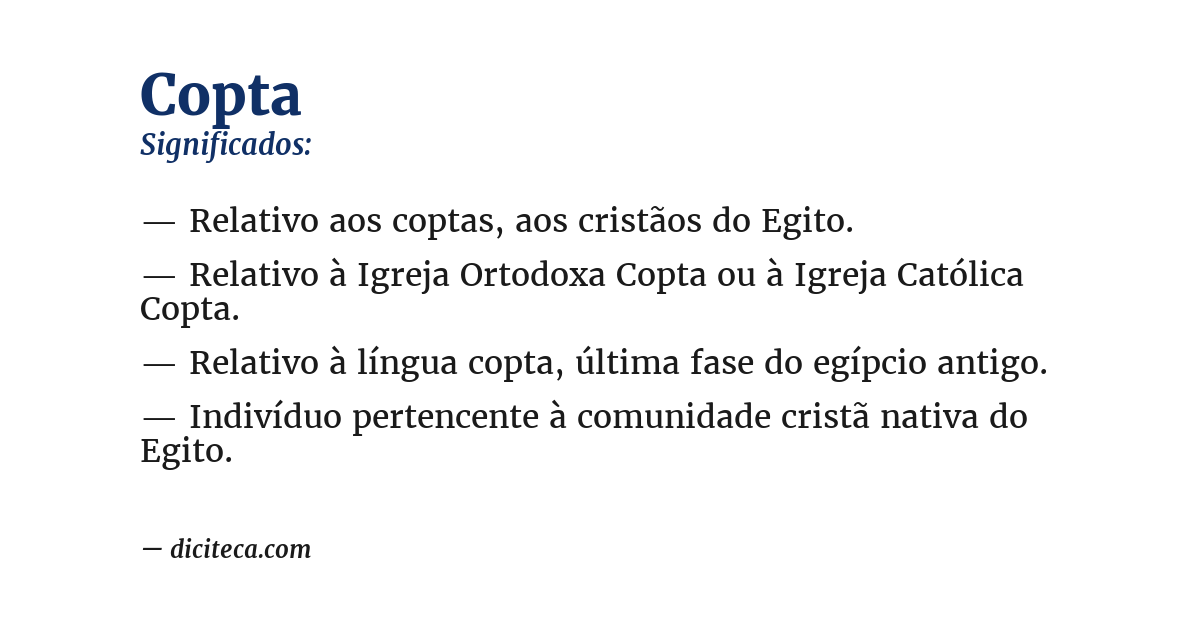 Significado de copta