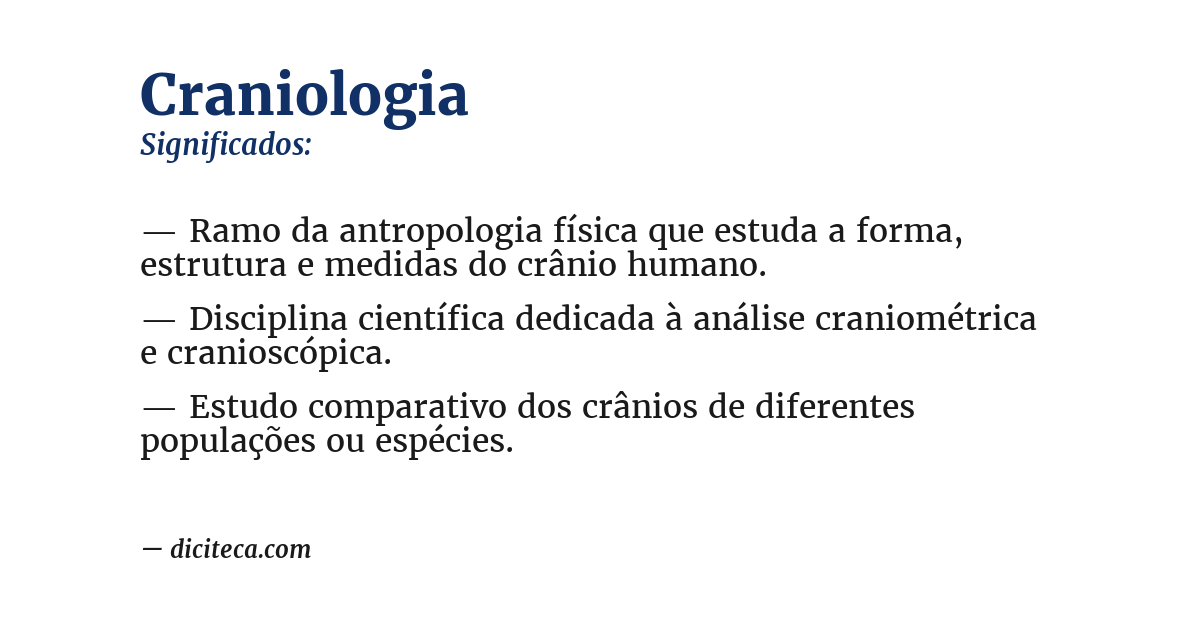 Significado de craniologia