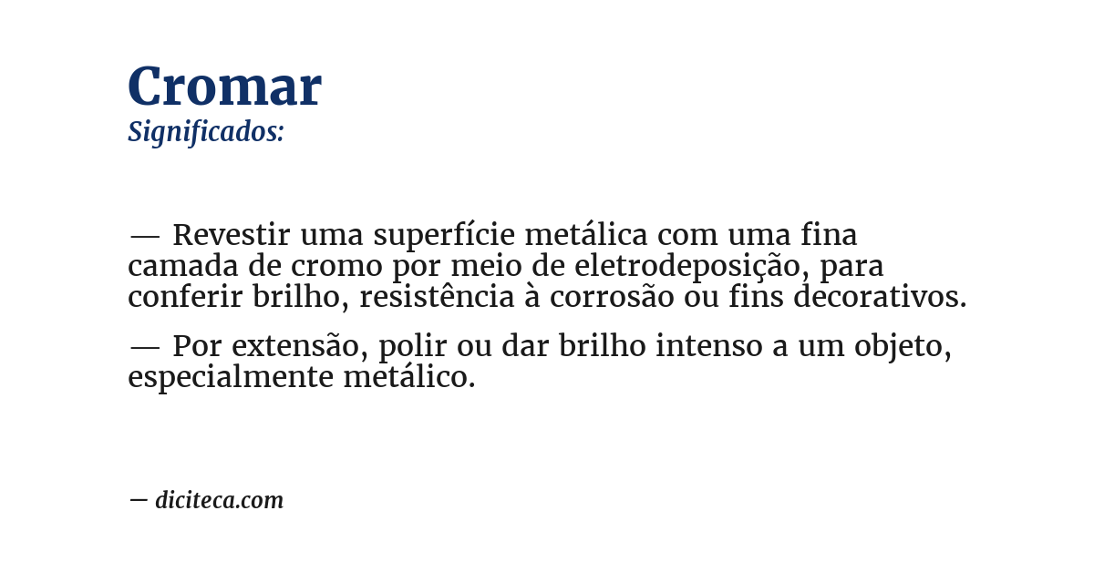 Significado de cromar