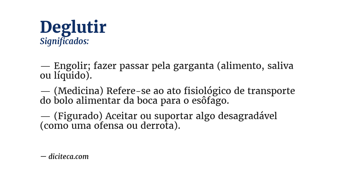 Significado de deglutir