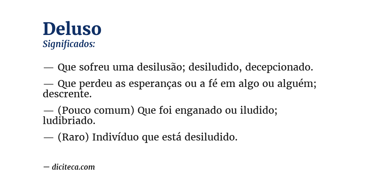 Significado de deluso
