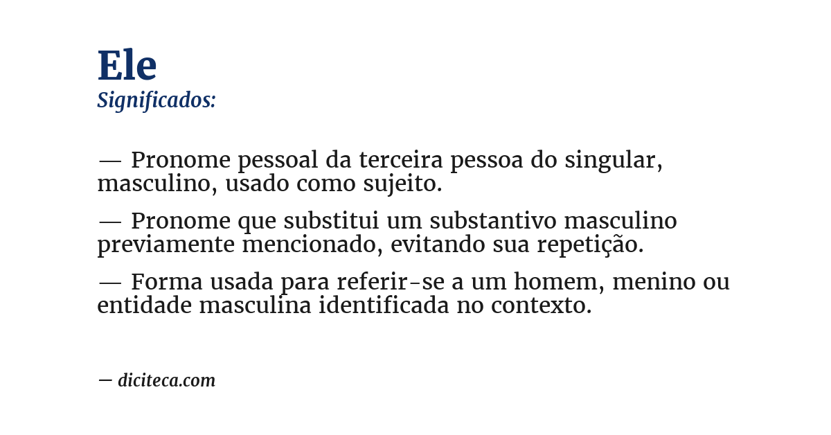 Significado de ele