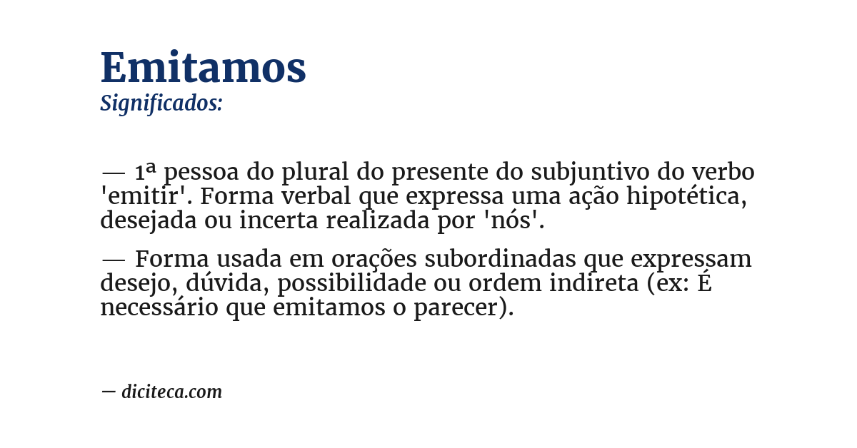 Significado de emitamos