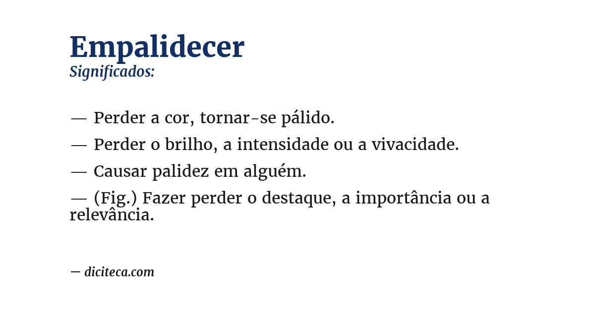 Significado de empalidecer