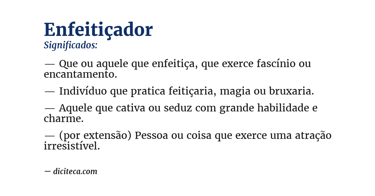 Significado de enfeitiçador