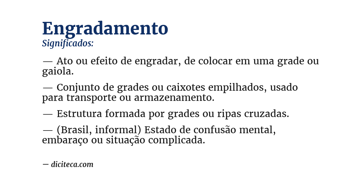 Significado de engradamento