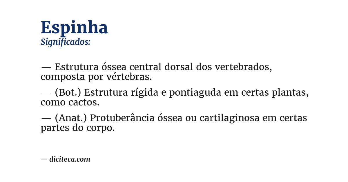 Significado de espinha