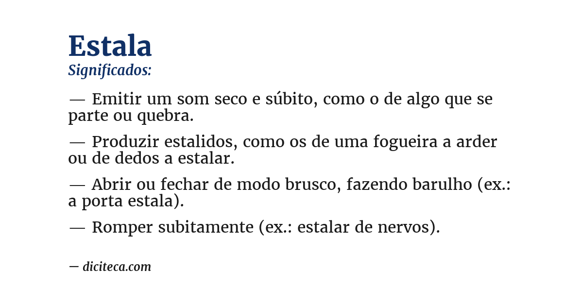 Significado de estala