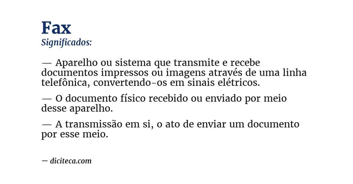 Significado de fax