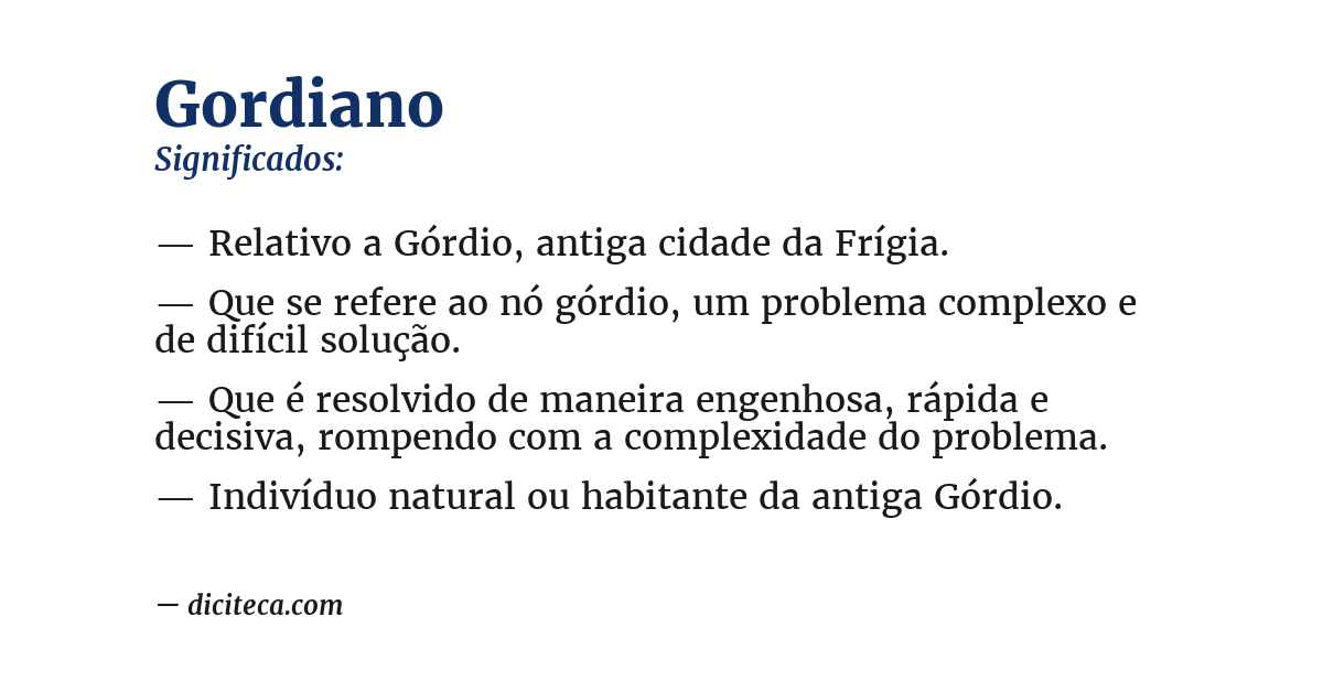 Significado de gordiano