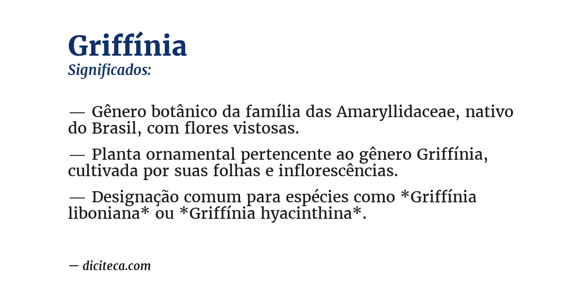 Significado de griffínia