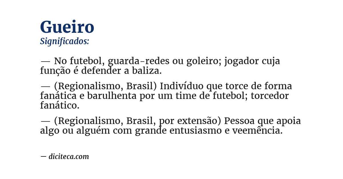 Significado de gueiro