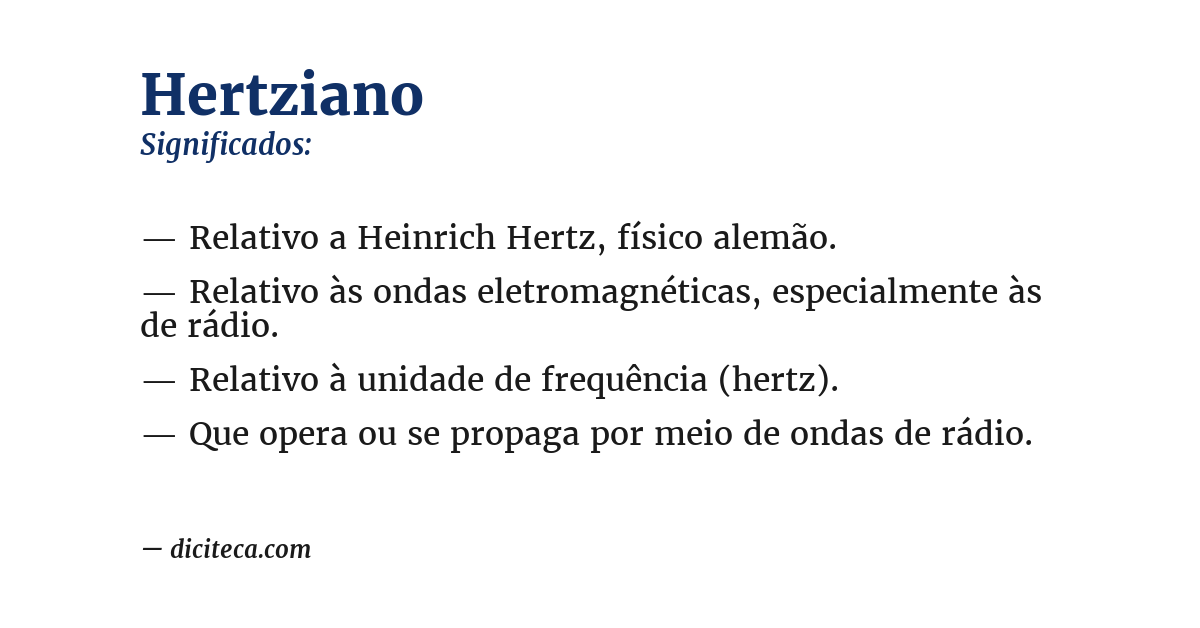 Significado de hertziano