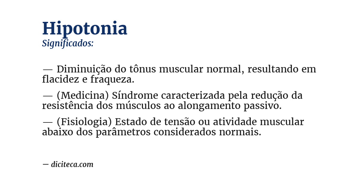 Significado de hipotonia