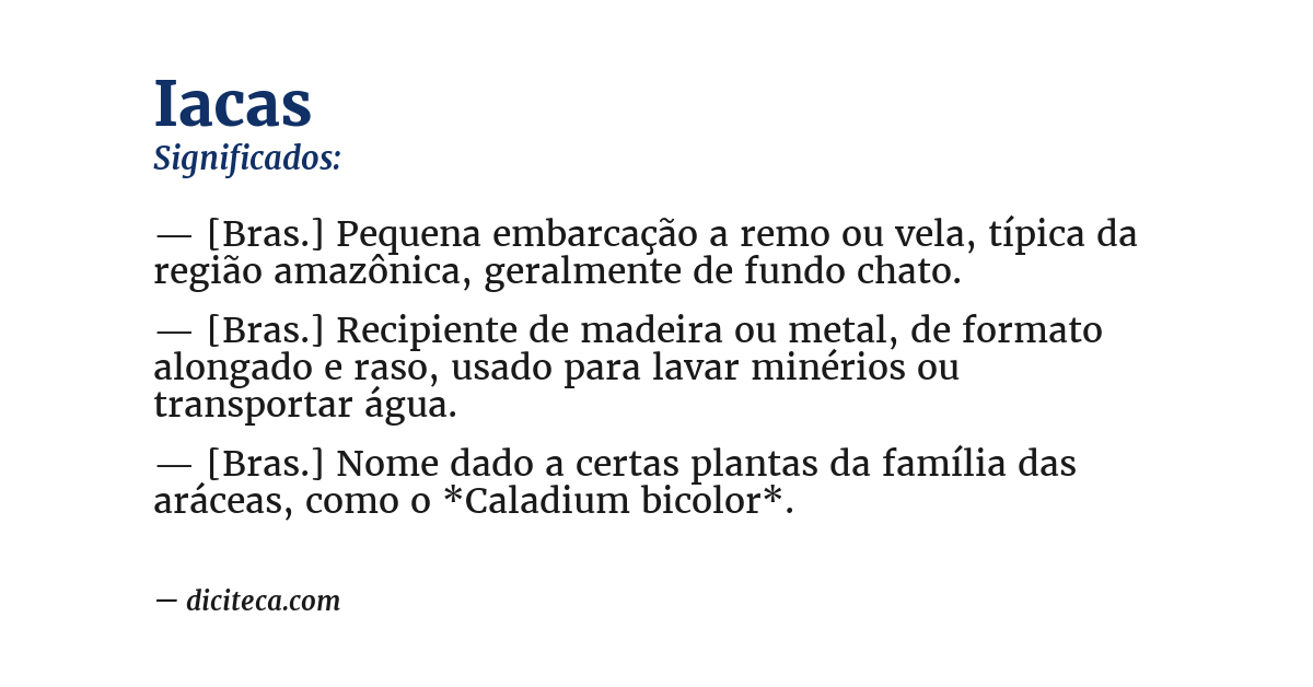 Significado de iacas