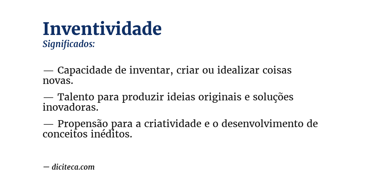 Significado de inventividade