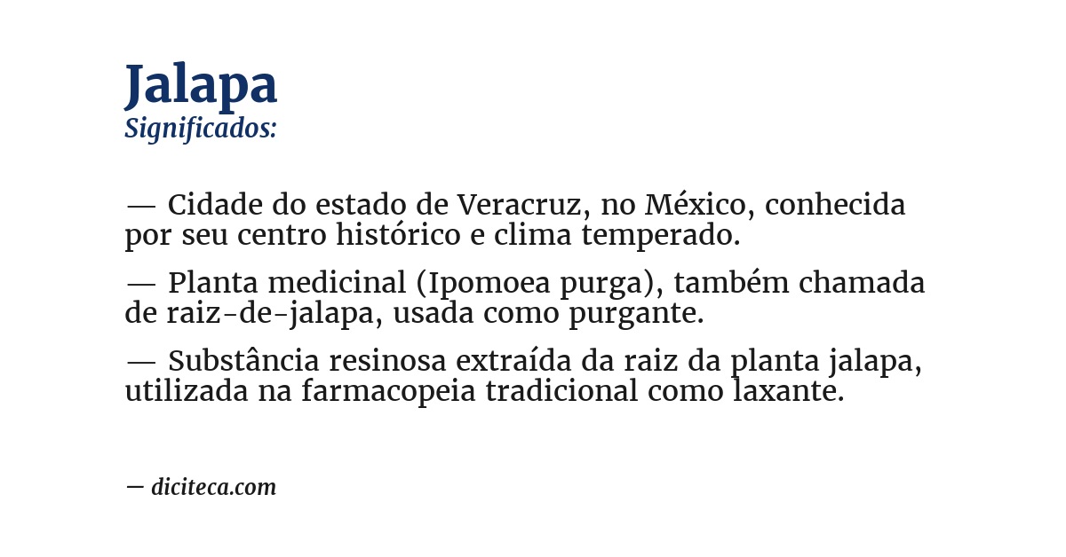 Significado de jalapa