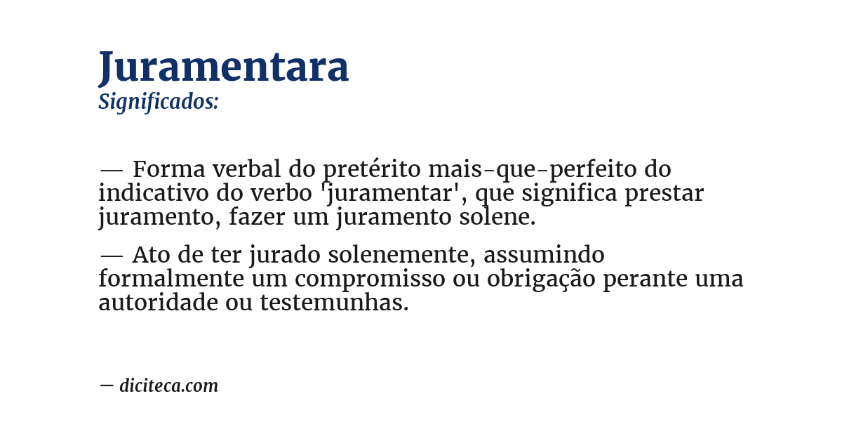 Significado de juramentara