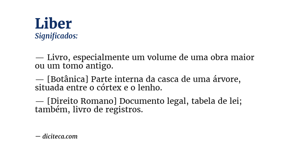 Significado de liber